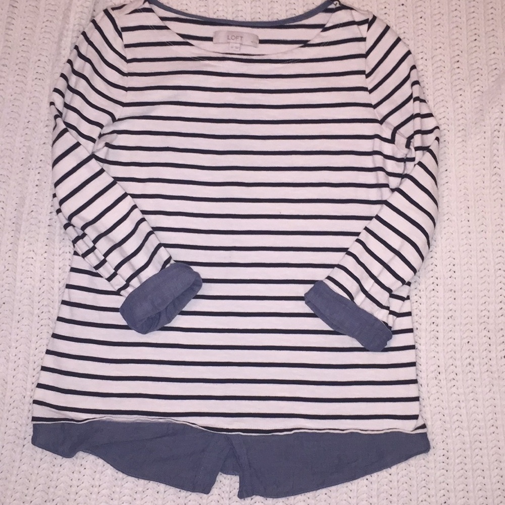 Loft Striped Career Blouse